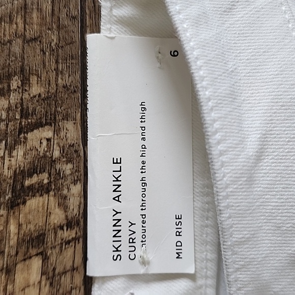 NWT Loft Outlet Skinny Ankle Cury White Jeans Sz 6 - Picture 3 of 6